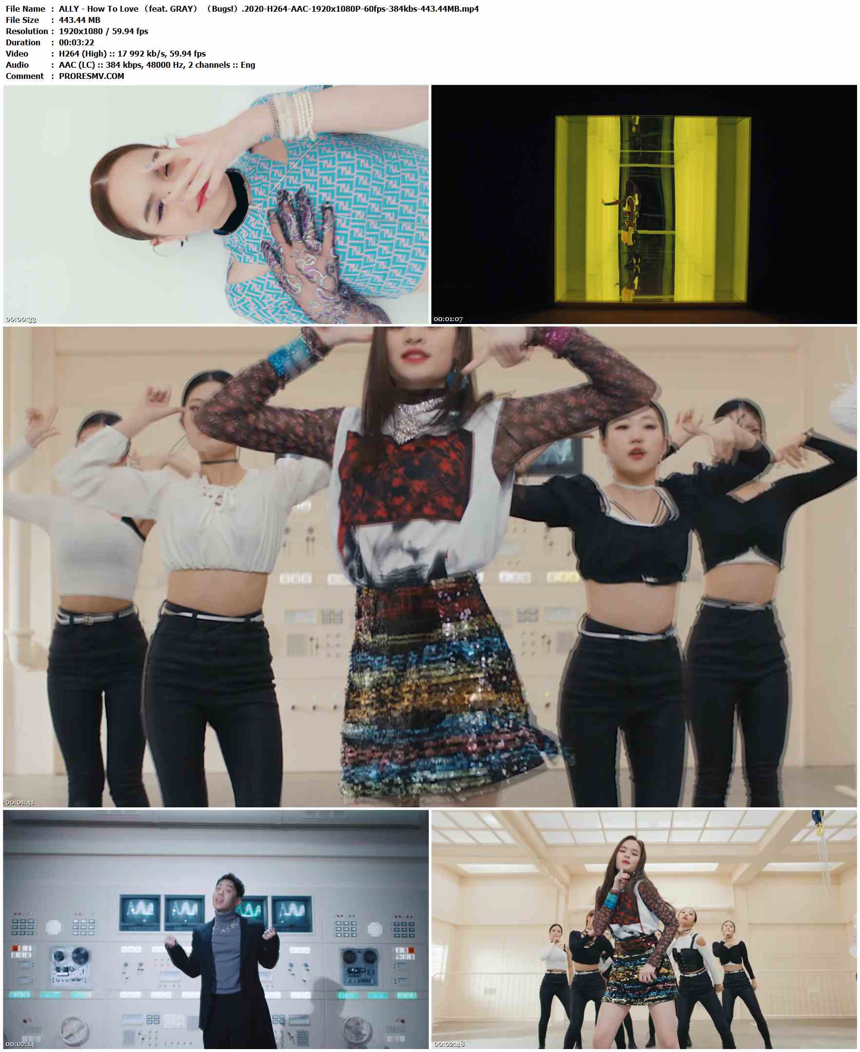ALLY - How To Love （feat. GRAY） （Bugs!）.2020-H264-AAC-1920x1080P-60fps-384kbs-443.44MB官方MV_高清MV